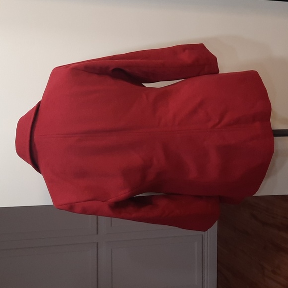 Calvin Klein dark red wool/cashmere/nylon winter coat peacoat 12P - Picture 4 of 9